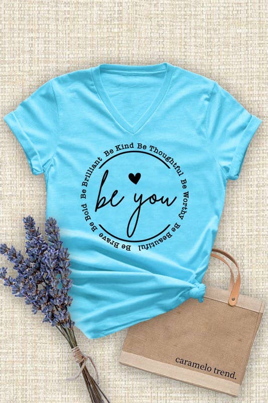 Unisex Short Sleeve V Neck T-Shirt