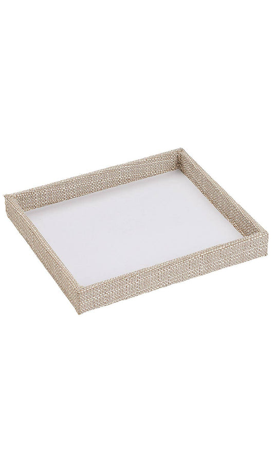 Small Linen Open Top Tray - 8 1/4"L x 7 1/4"W x 1"D