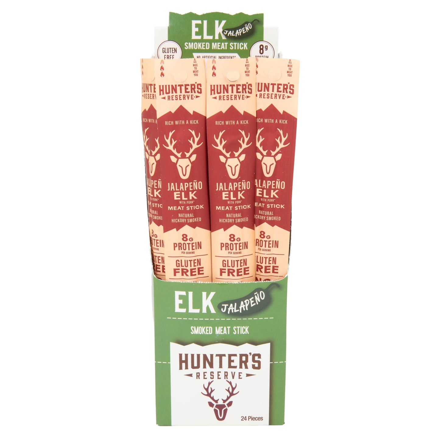 Elk Jalapeño Meat Sticks - 24 Pack