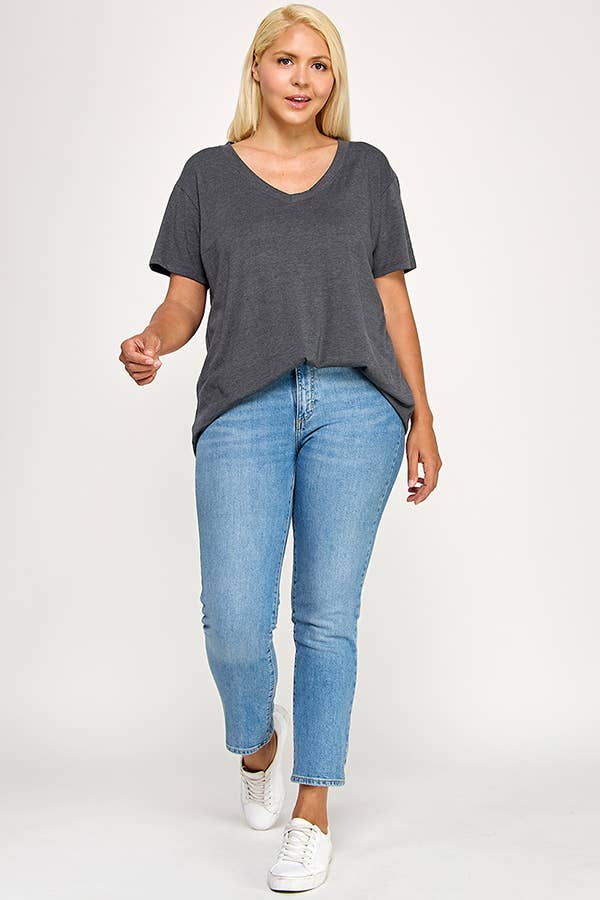 FTS6-0009X CLASSIC SHORT SLEEVE V NECK TEE