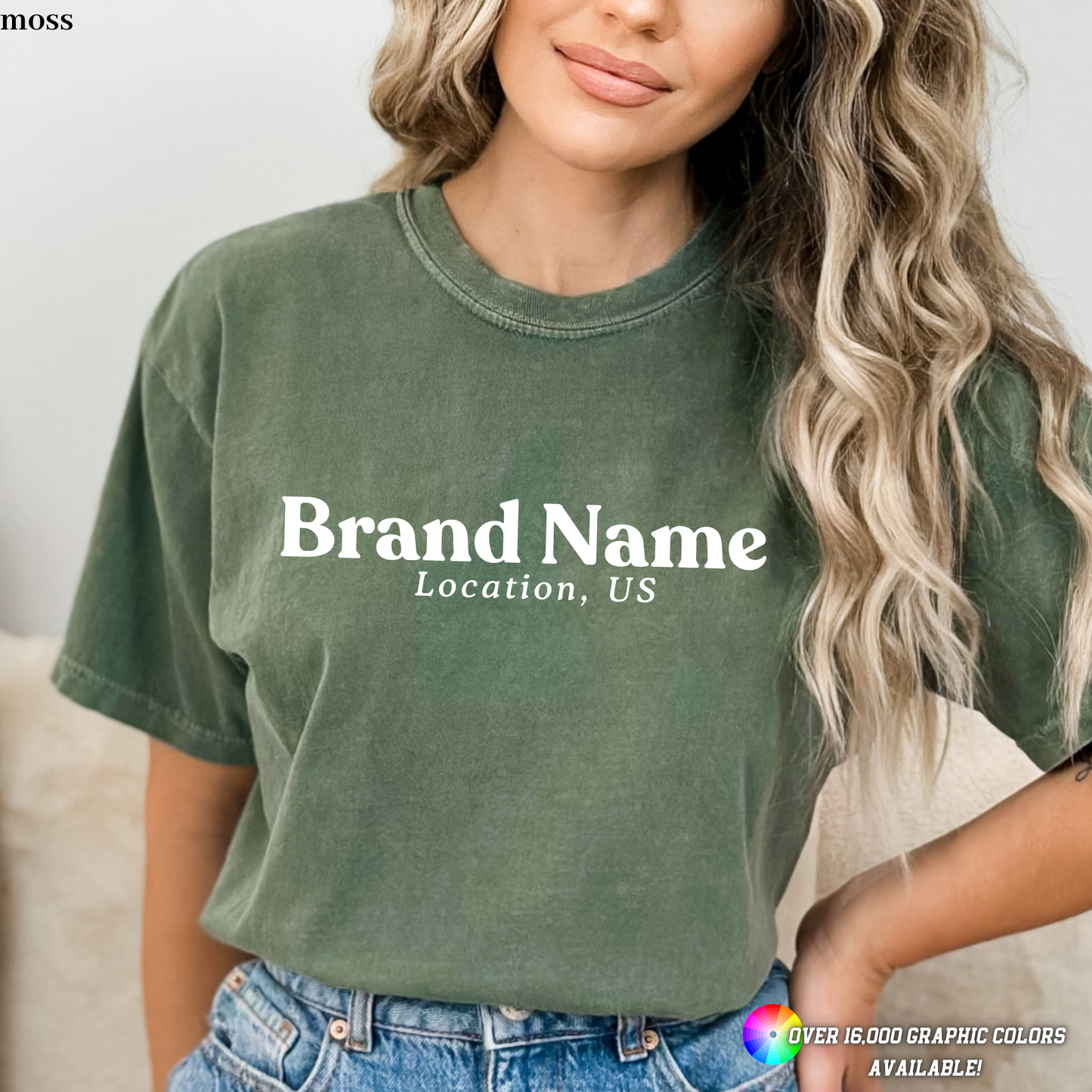 Custom Apparel Comfort Colors City State Logo Boutique Top