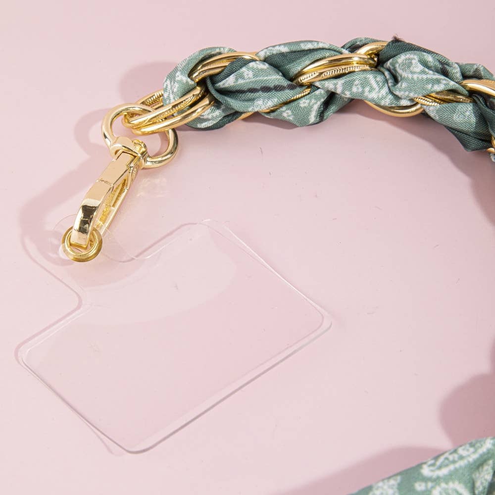 Bandana Scarf Woven Chain Phone Strap