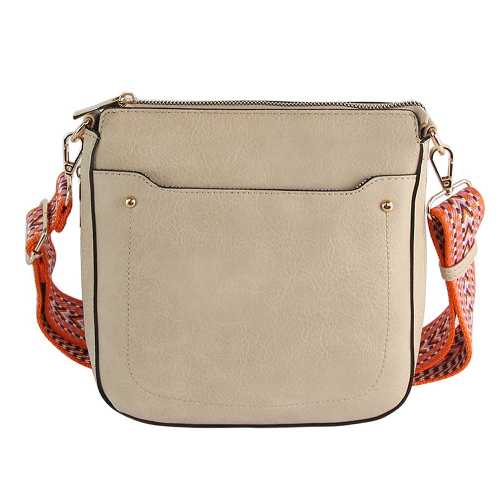 Boho Strap Leather Crossbody Messenger Bag