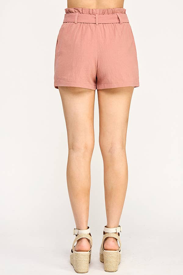 HIGH WAISTED SHORT WITH TIE BELT