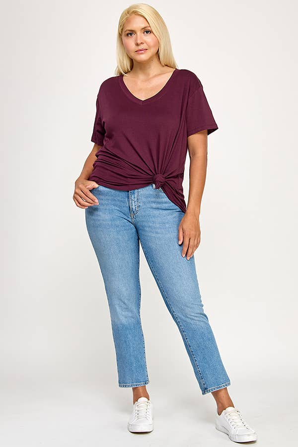 FTS6-0009X CLASSIC SHORT SLEEVE V NECK TEE