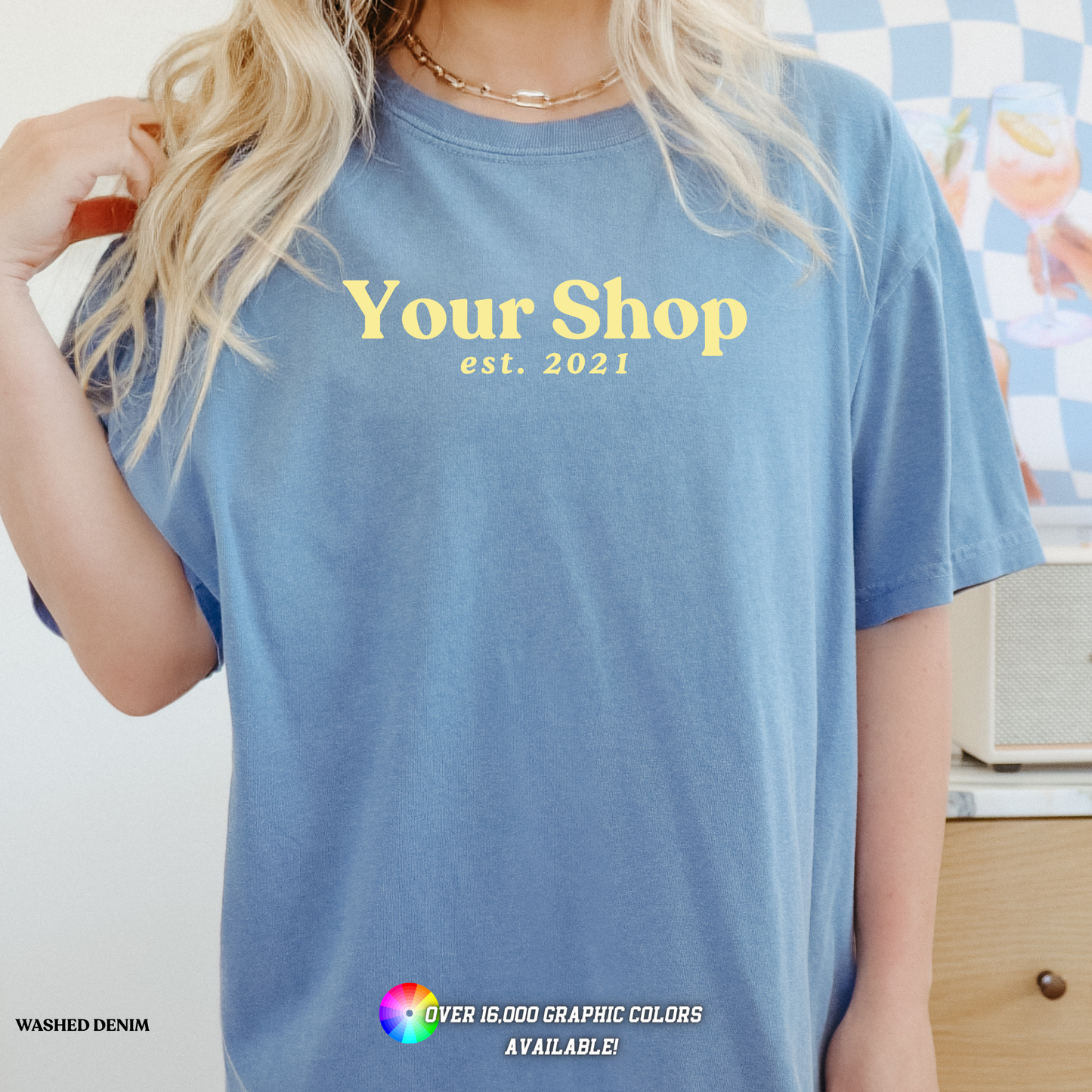 Custom Apparel Comfort Colors City State Logo Boutique Top