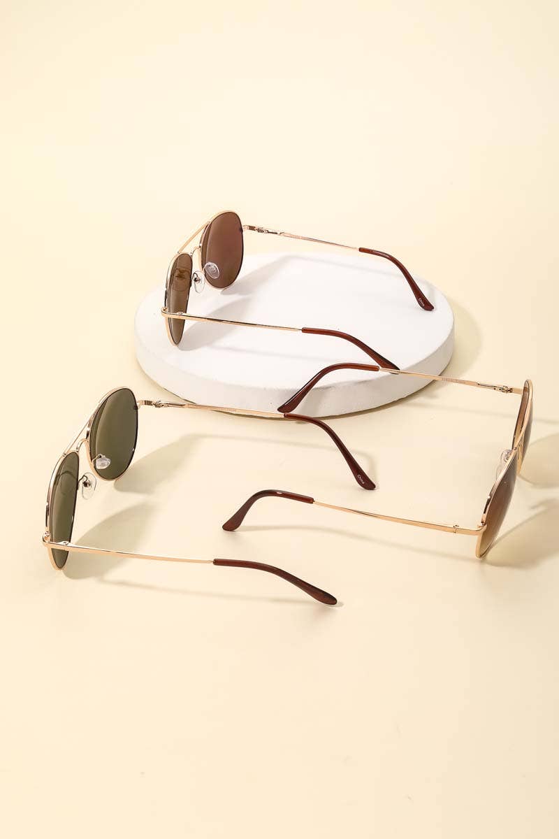 Classic Gold Rimmed Sunglasses