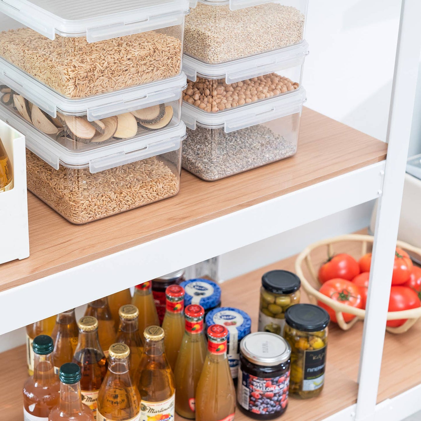 24"W 5-Tier Rolling Storage Rack for Pantry & Garage, 1Pack