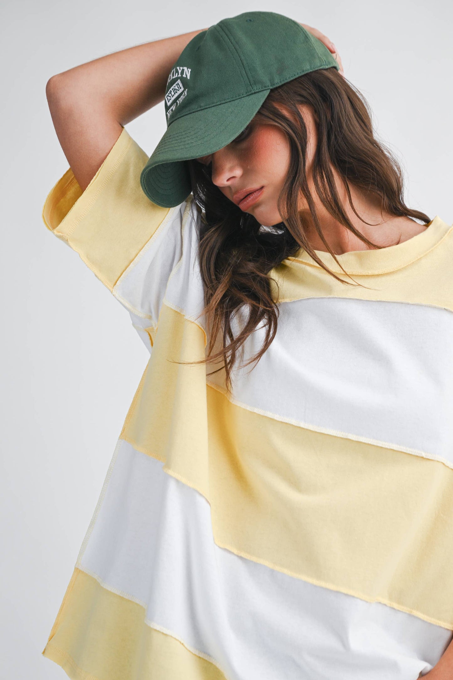 8417FN Polly Color Block Top