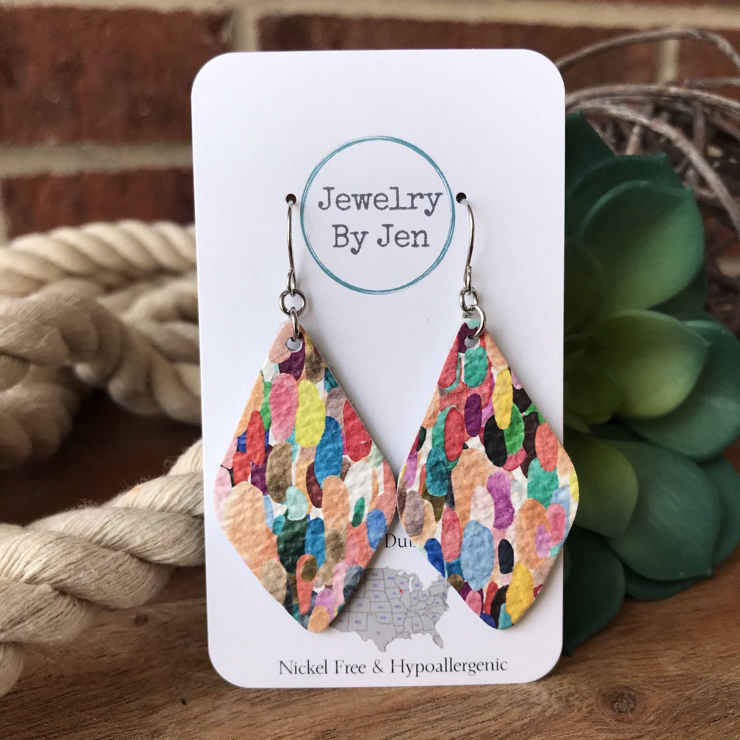 Lora Earrings: Confetti Splash