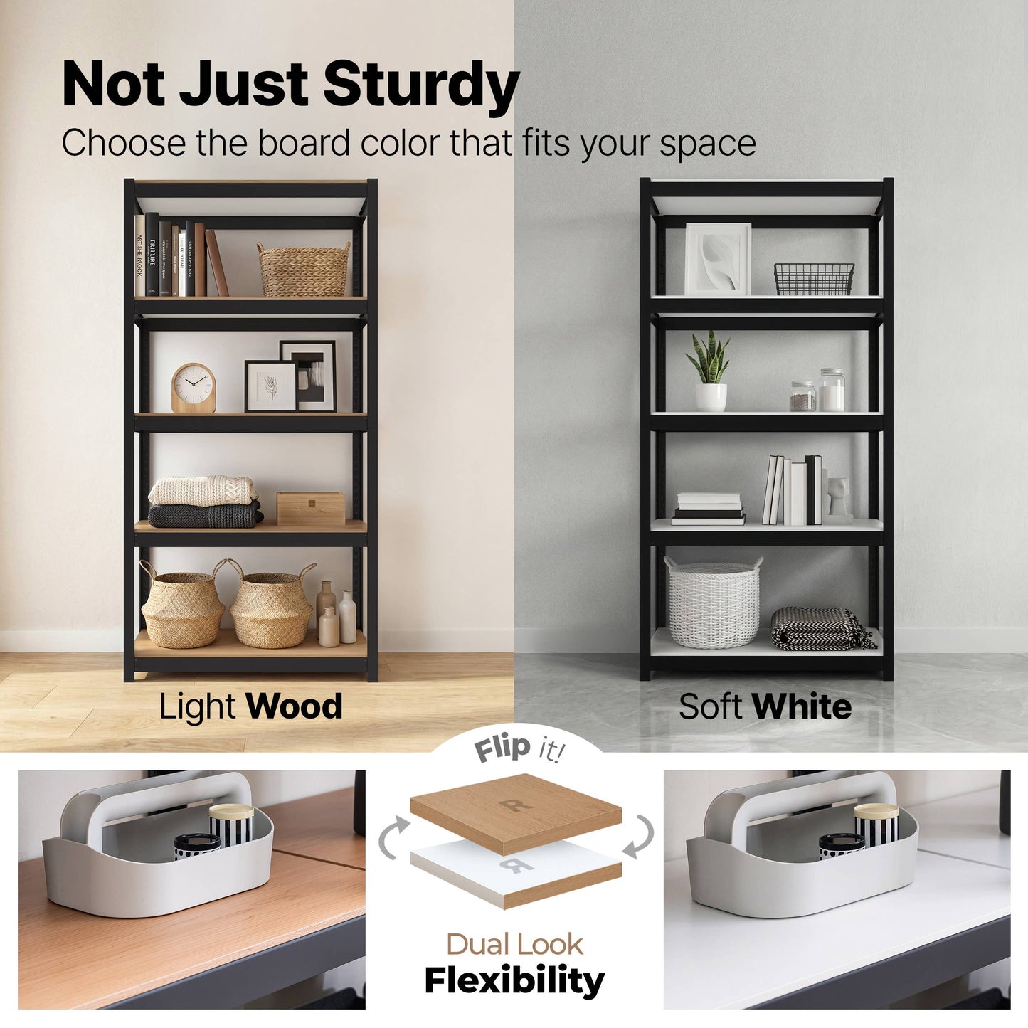 36"W 5-Tier Shelf for Closet, Pantry & Home Office, 1Pack