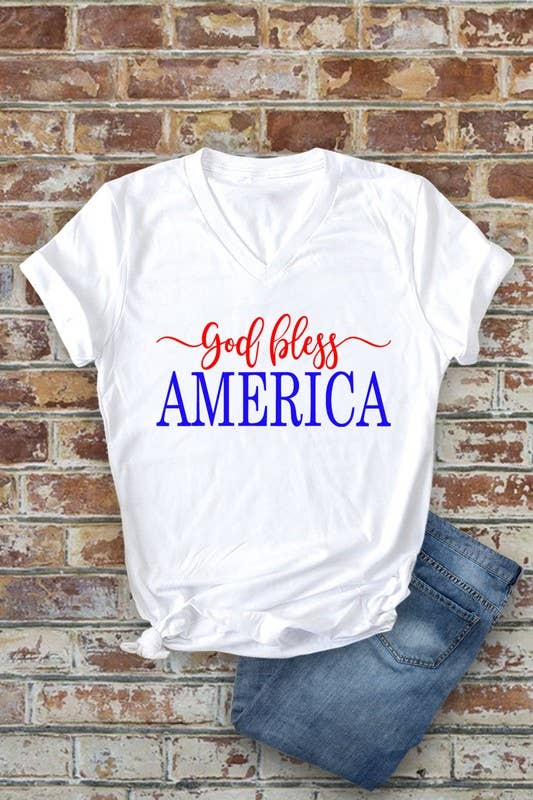 Unisex Short Sleeve V Neck T-Shirt