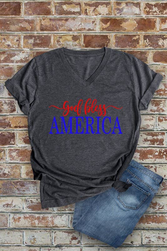 Unisex Short Sleeve V Neck T-Shirt
