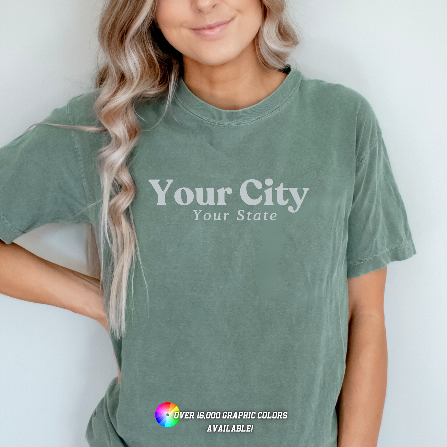 Custom Apparel Comfort Colors City State Logo Boutique Top