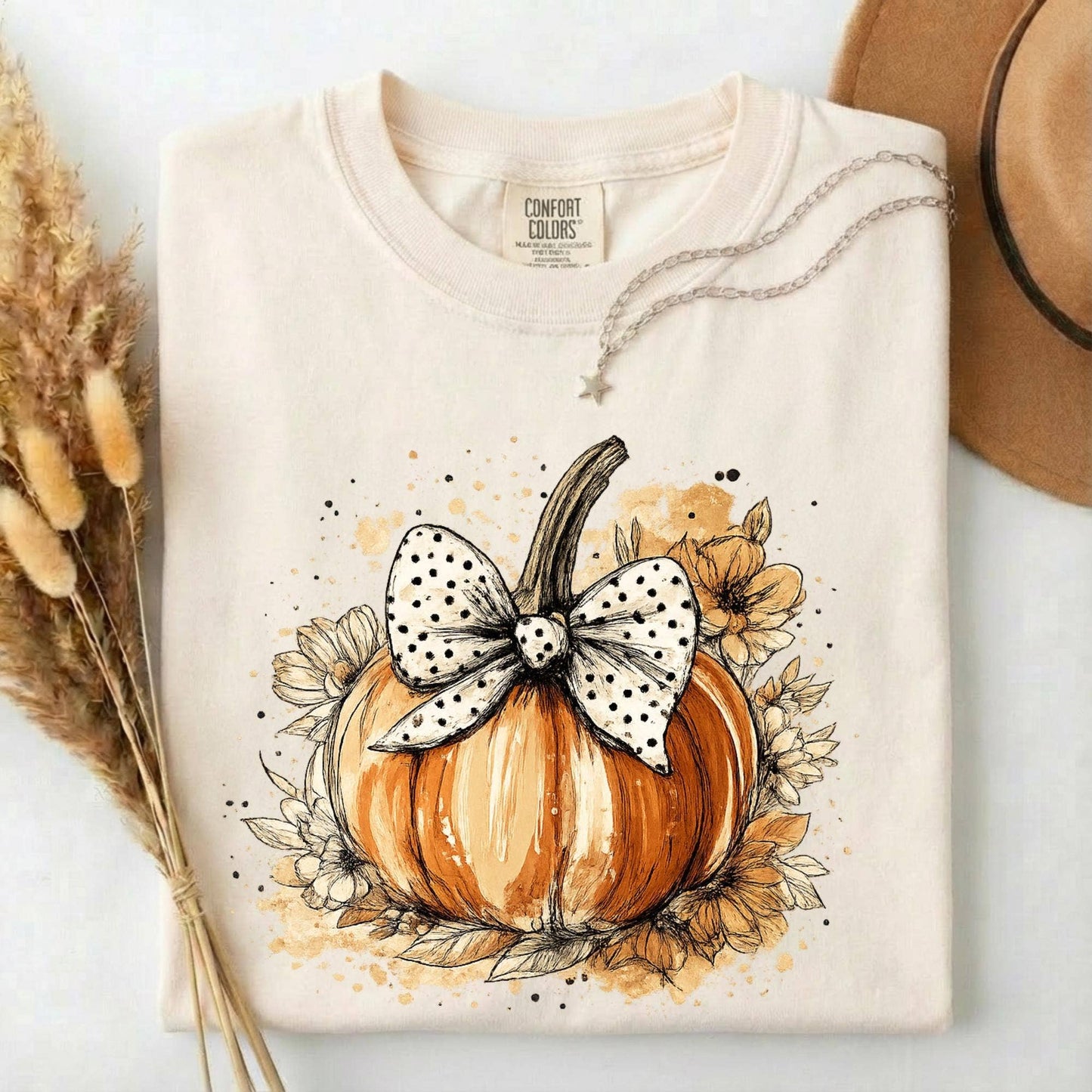 Comfort Colors Coquette Pumpkin Shirt, Fall Pumpkin Sweater