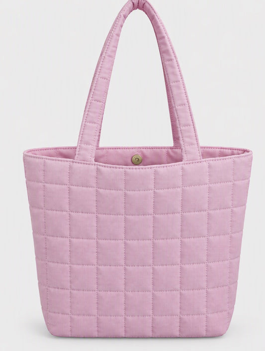 Quilted Puffer Tote Bag