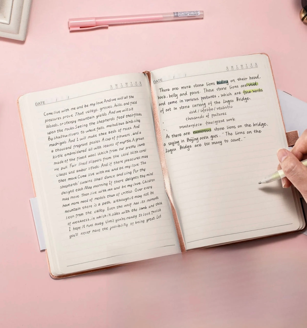Hardcover leather journal