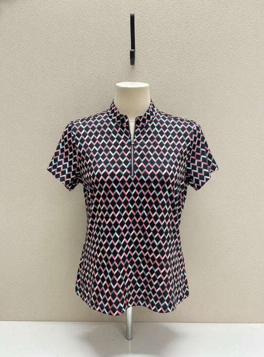 Tail funnel neck shirt