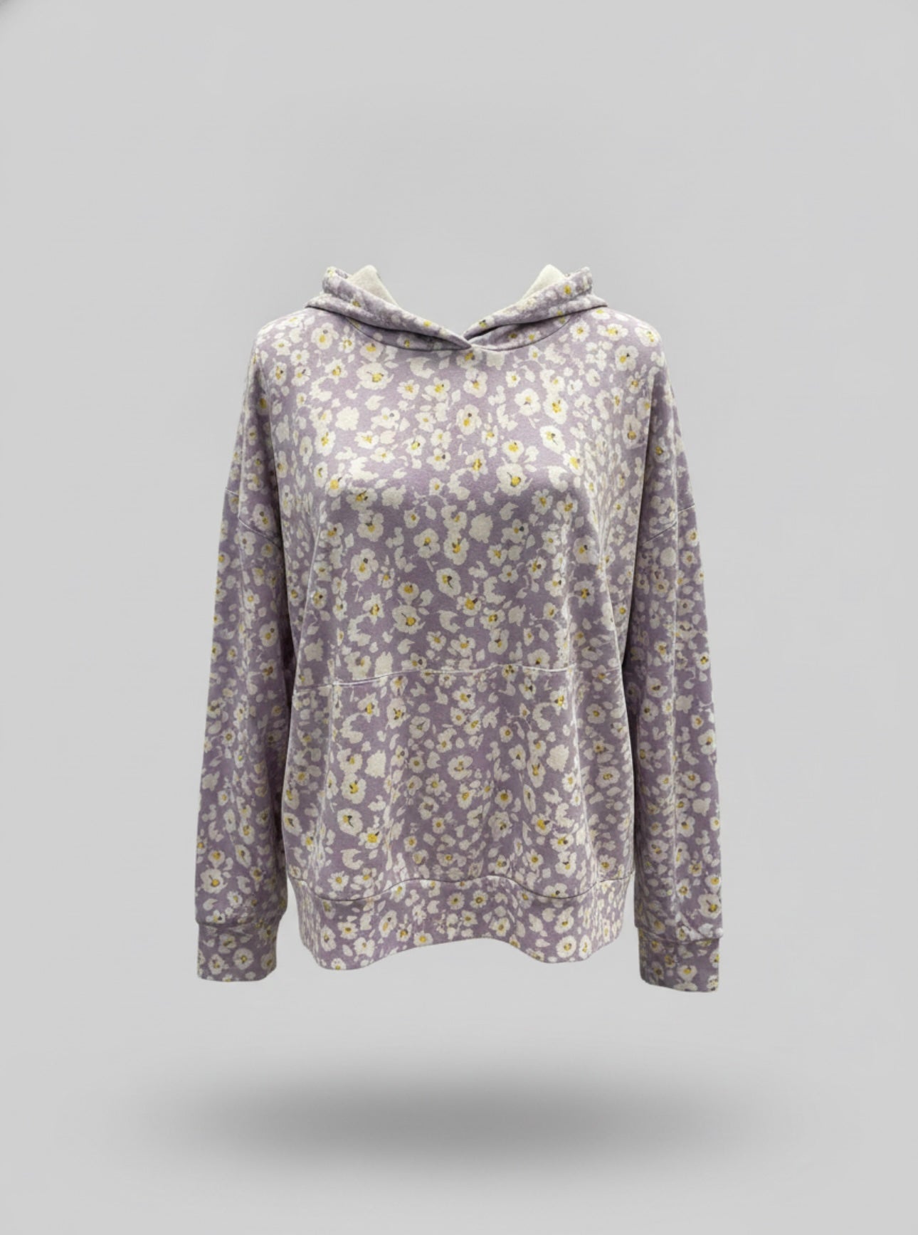 Purple floral hoodie