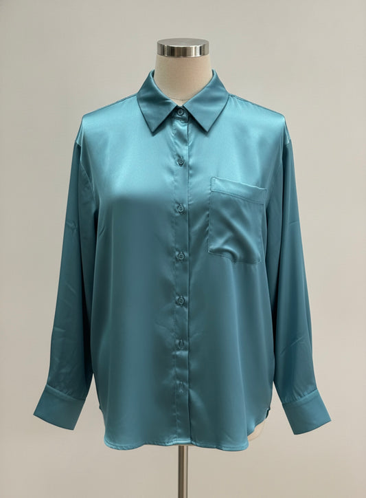 Zenana long sleeve button up
