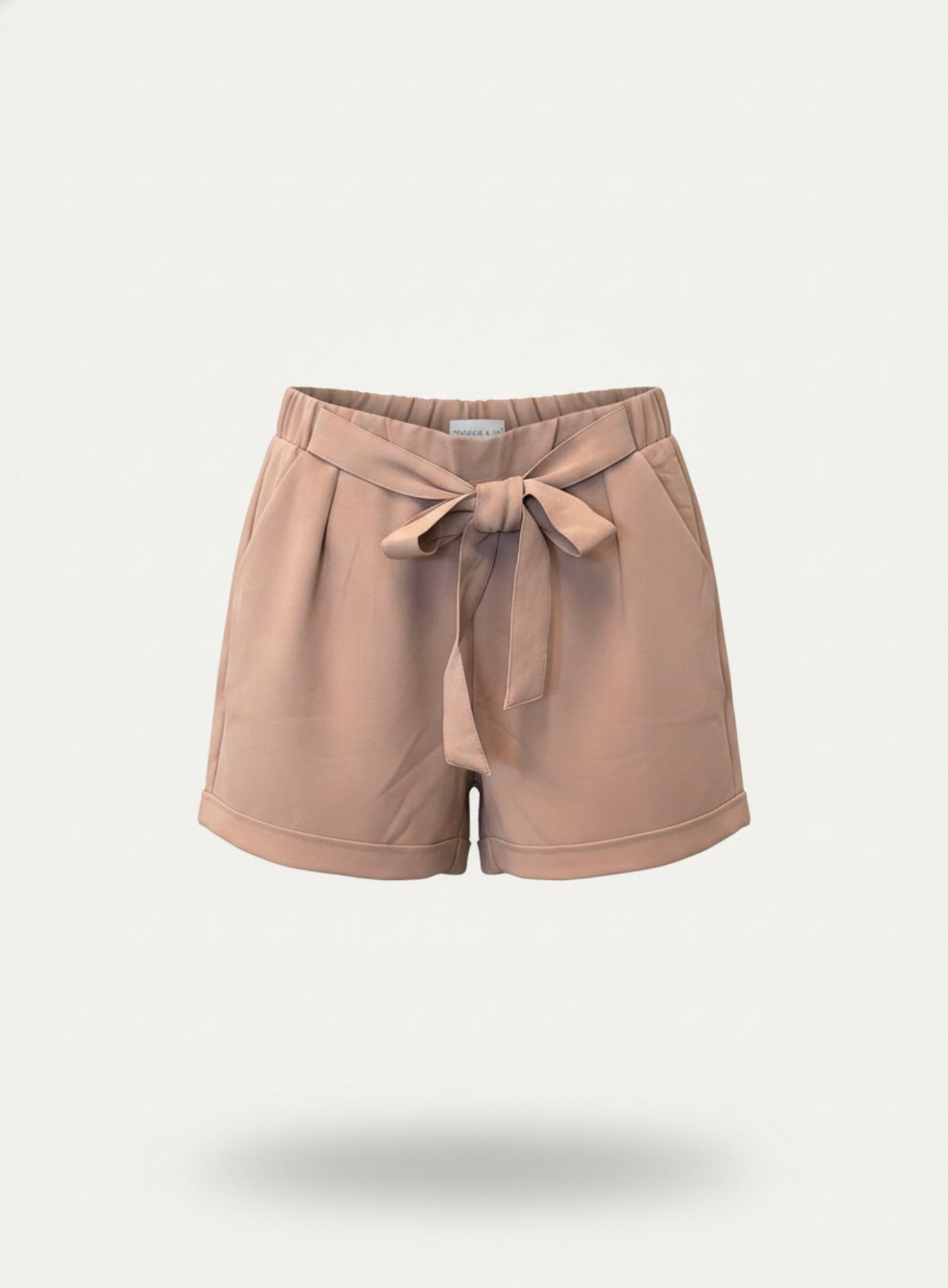 mosaic & co tan tie shorts