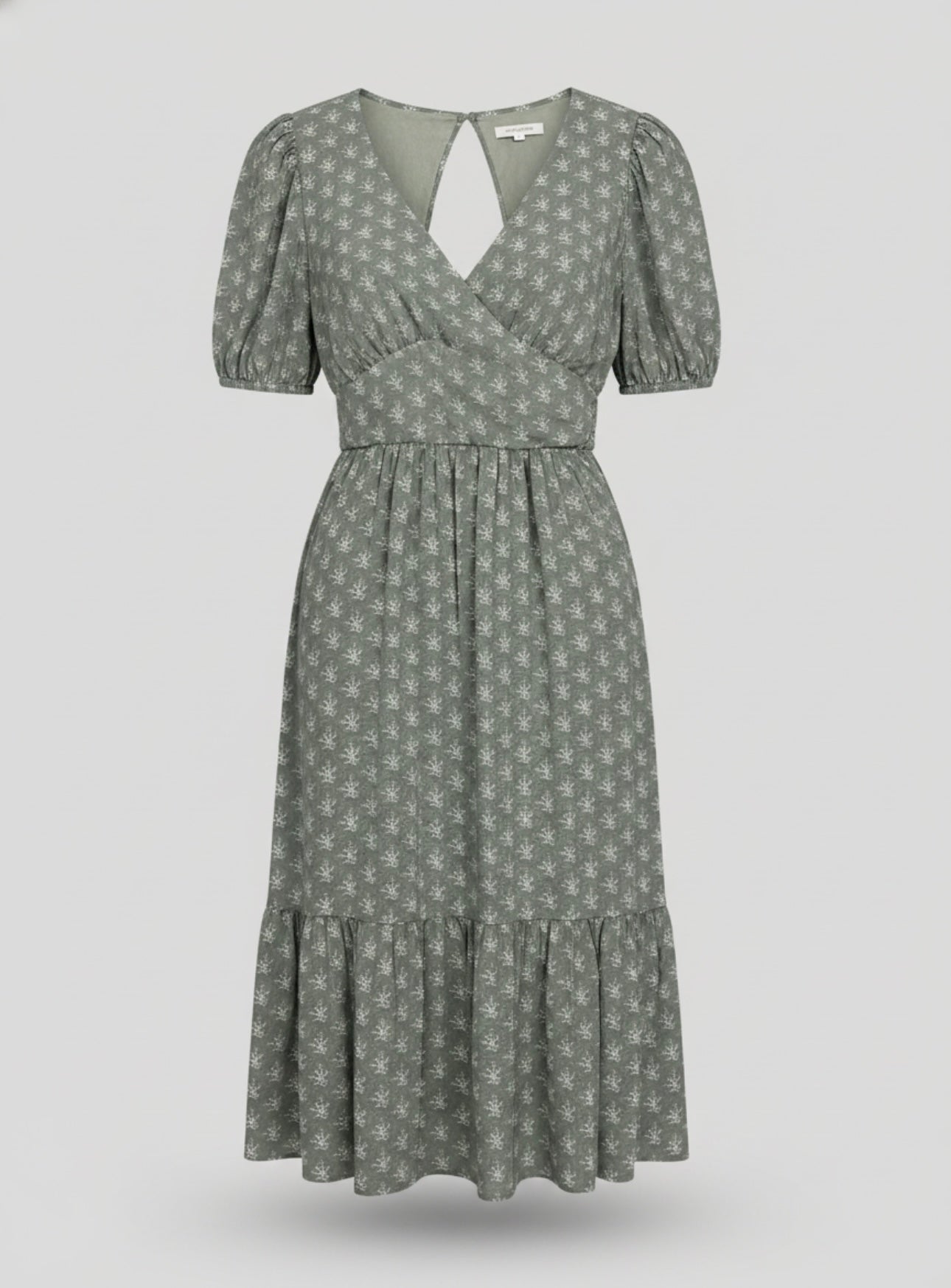 In bloom sage green dress