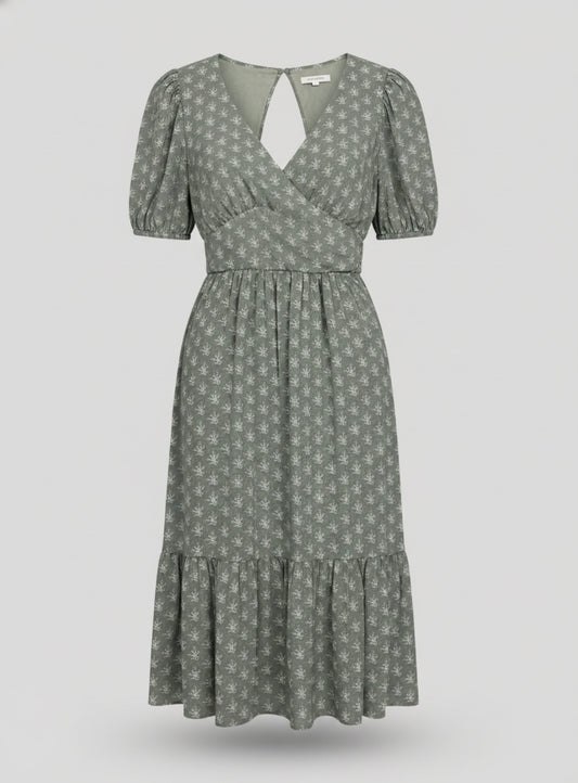 In bloom sage green dress