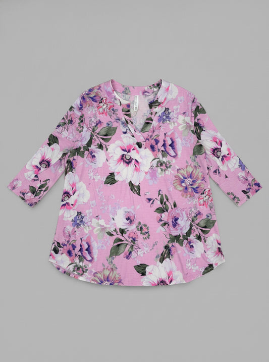 Lavender floral blouse