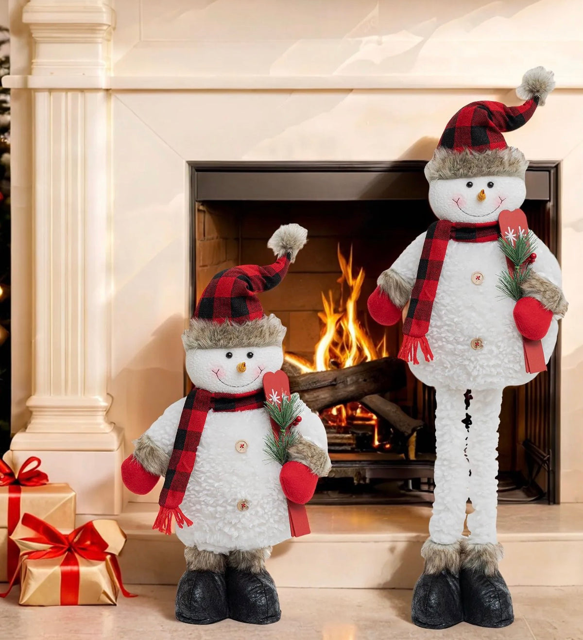 Snowman Doll With Retractable Legs
