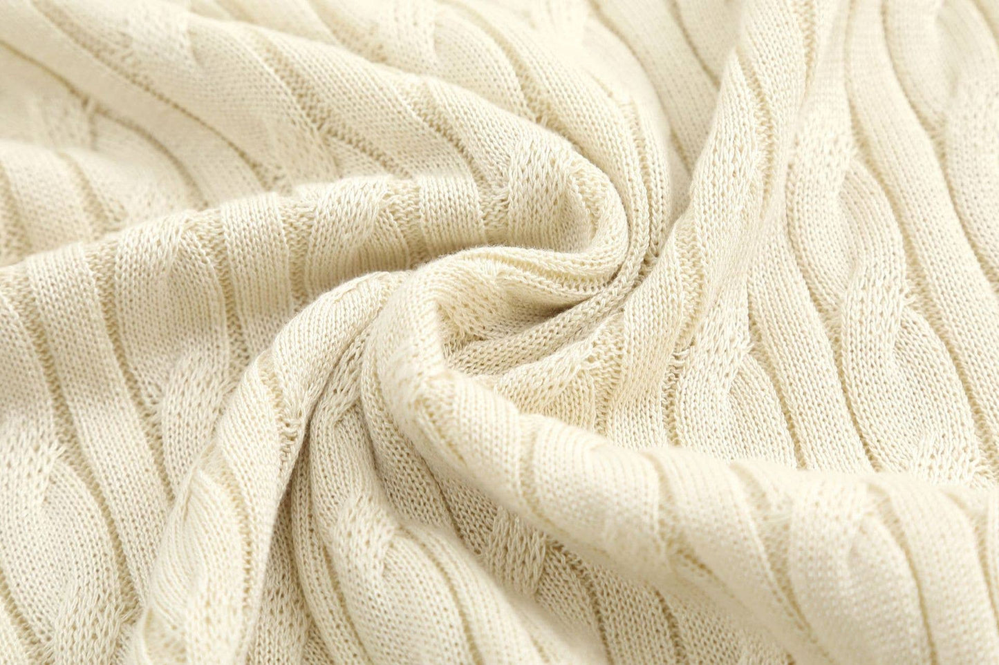 Cable Knit Short Sleeve Polo Top