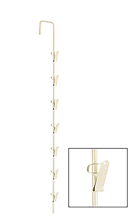 Metal Spring Clip 7 Hook Merchandiser Strip - 20"L