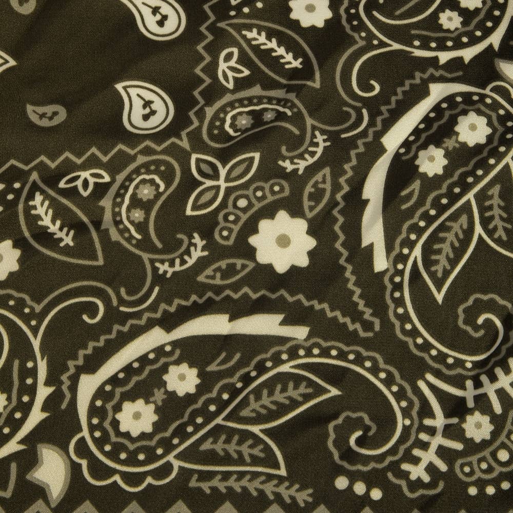 Bandana Paisley Print Satin Square Scarf
