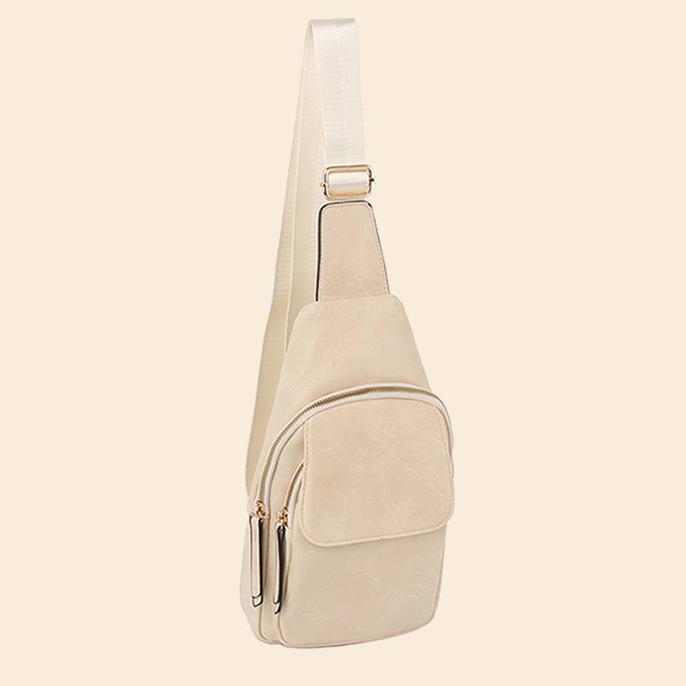 Vegan Leather Fashion Flap Sling Bag