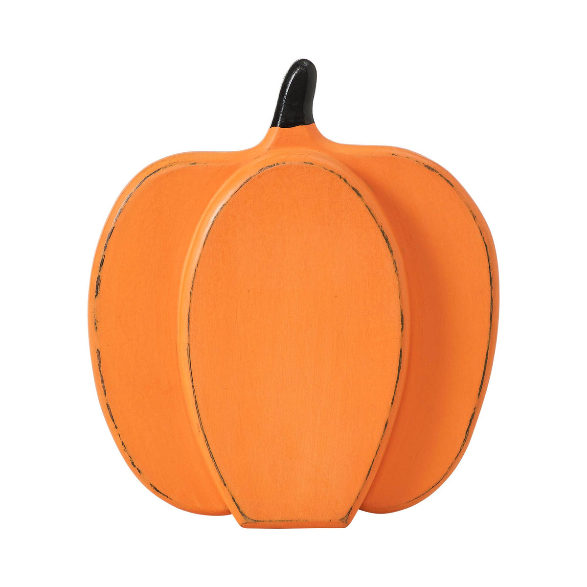 Orange Wood Pumpkin 9" Rustic Farmhouse Fall Decor