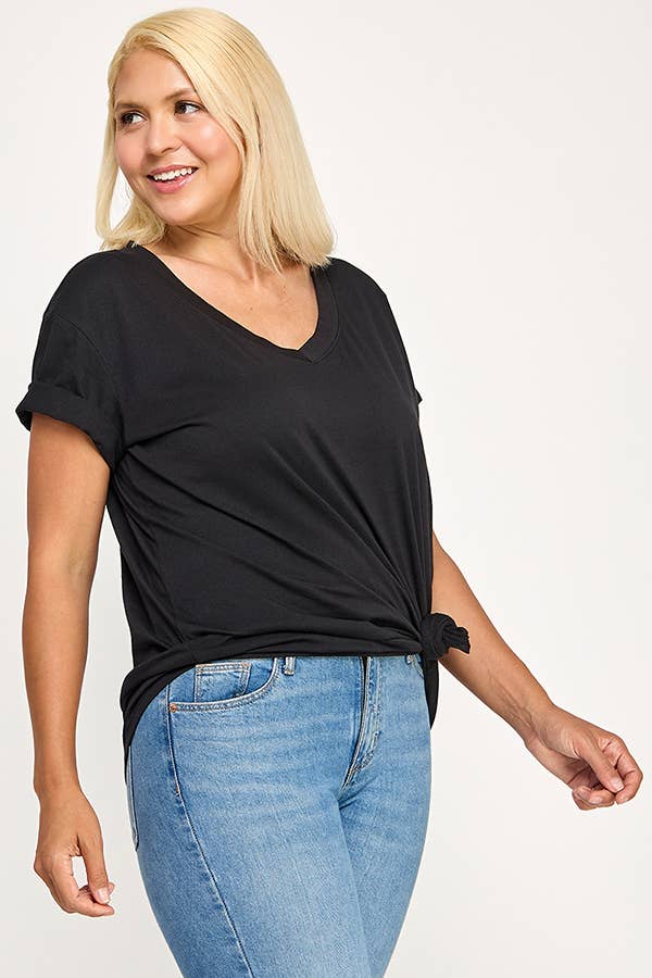 FTS6-0009X CLASSIC SHORT SLEEVE V NECK TEE