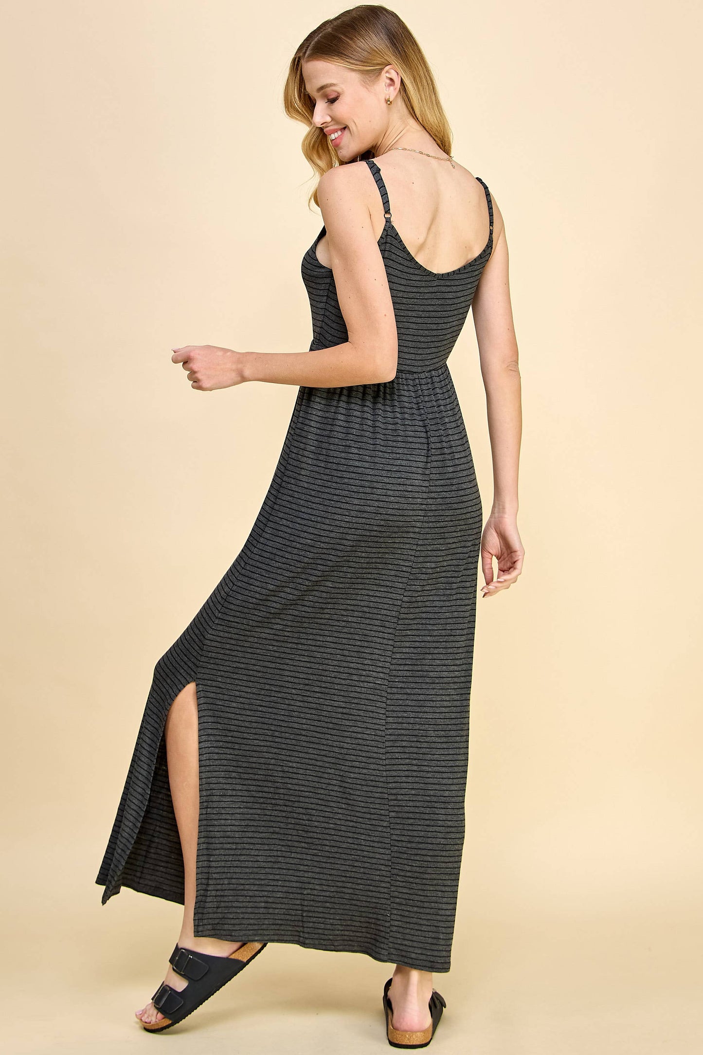 SLIP STRIPE MAXI DRESS A3250198K