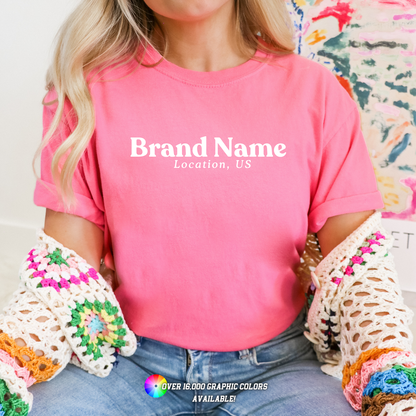 Custom Apparel Comfort Colors City State Logo Boutique Top