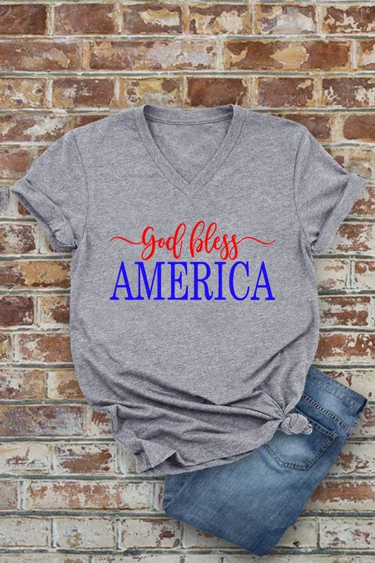 Unisex Short Sleeve V Neck T-Shirt