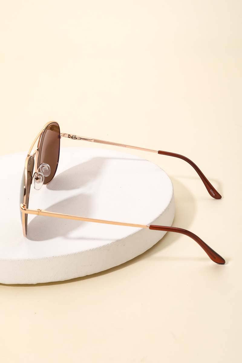 Classic Gold Rimmed Sunglasses
