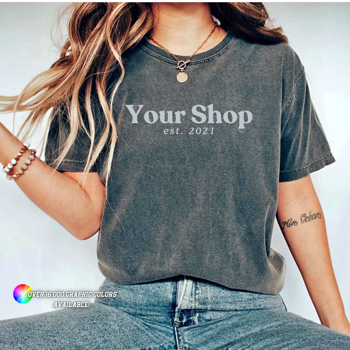 Custom Apparel Comfort Colors City State Logo Boutique Top