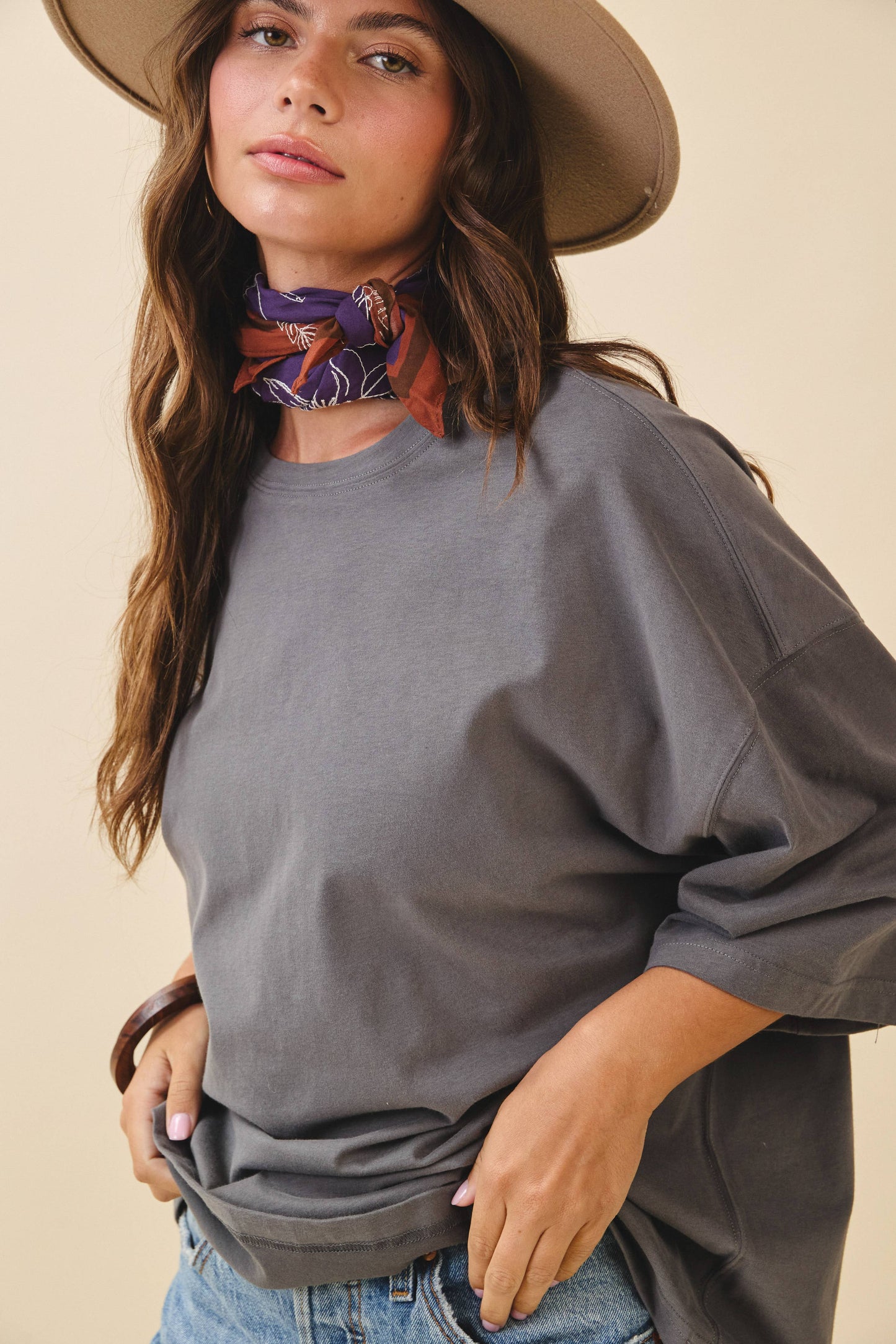 8480FN Oversized Everyday Cotton Tee