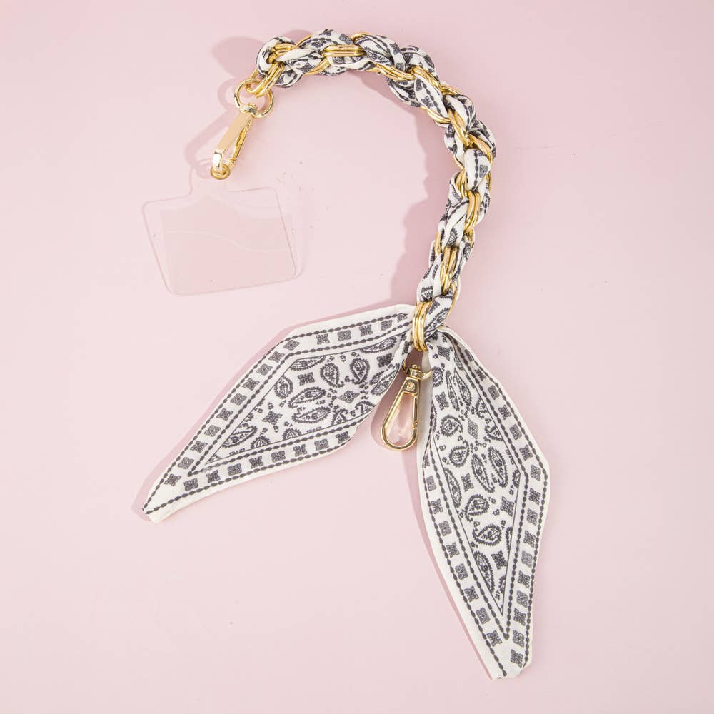 Bandana Scarf Woven Chain Phone Strap