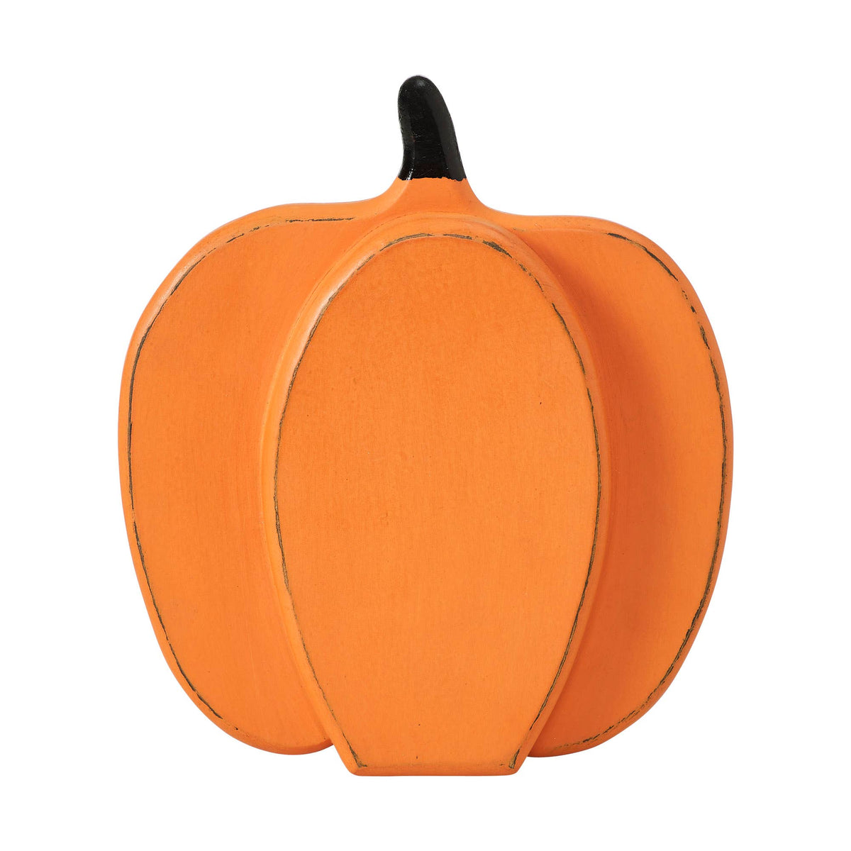 Orange Wood Pumpkin 9" Rustic Farmhouse Fall Decor