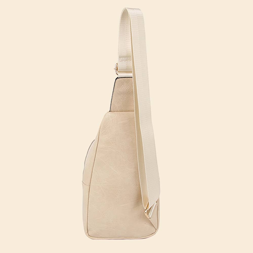 Vegan Leather Fashion Flap Sling Bag
