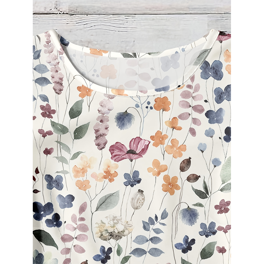 Summer Short Sleeve Floral Print Casual Shirt ZK4100