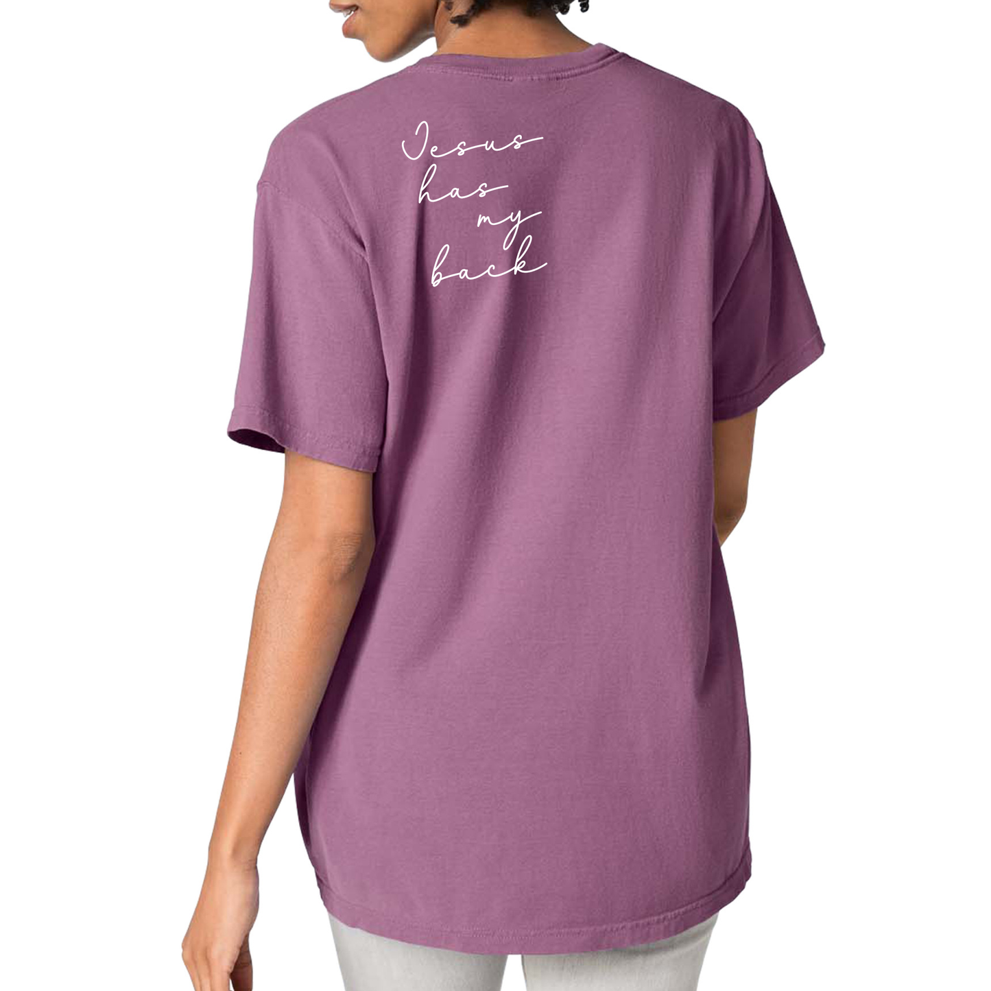 Jesus Has My Back Comfort Colors Heavyweight T-Shirt