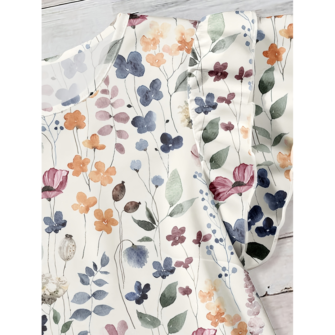 Summer Short Sleeve Floral Print Casual Shirt ZK4100