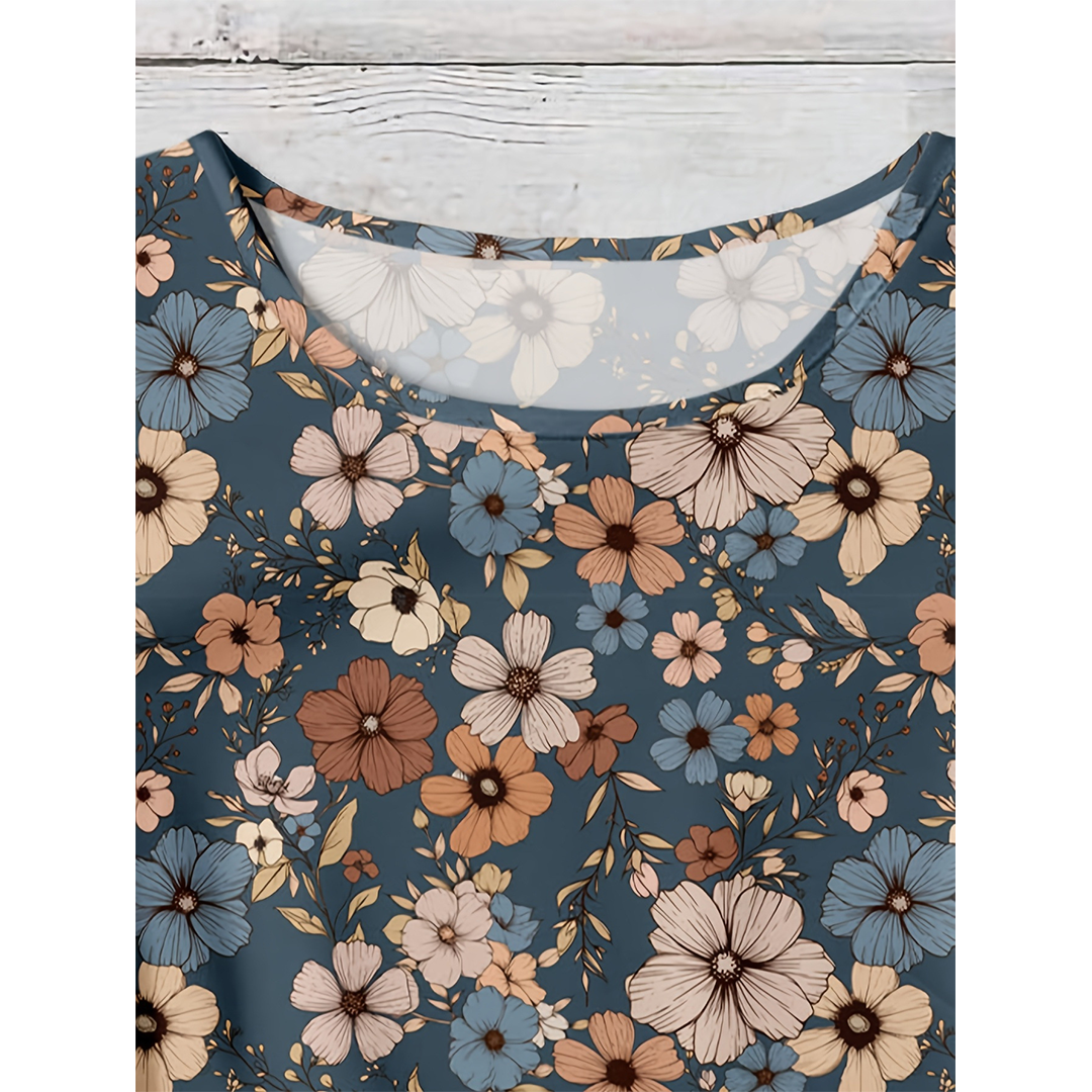 Summer Short Sleeve Floral Print Casual Shirt ZK4100