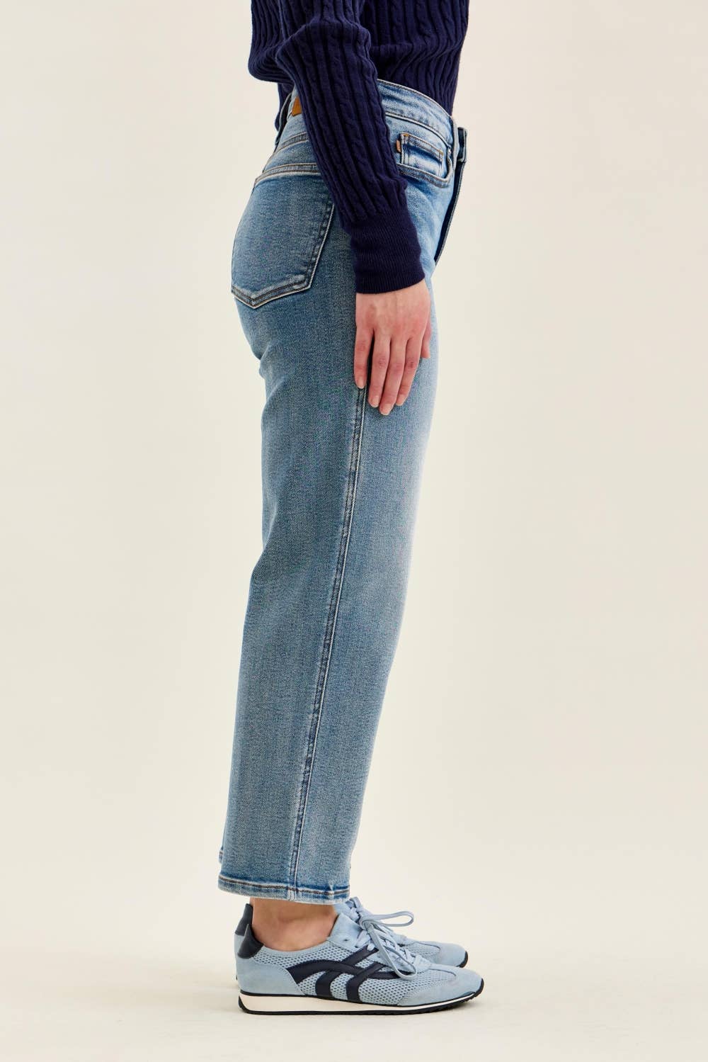 HW Petite T.C. PEGGY Ankle Straight MD Break Through Blue