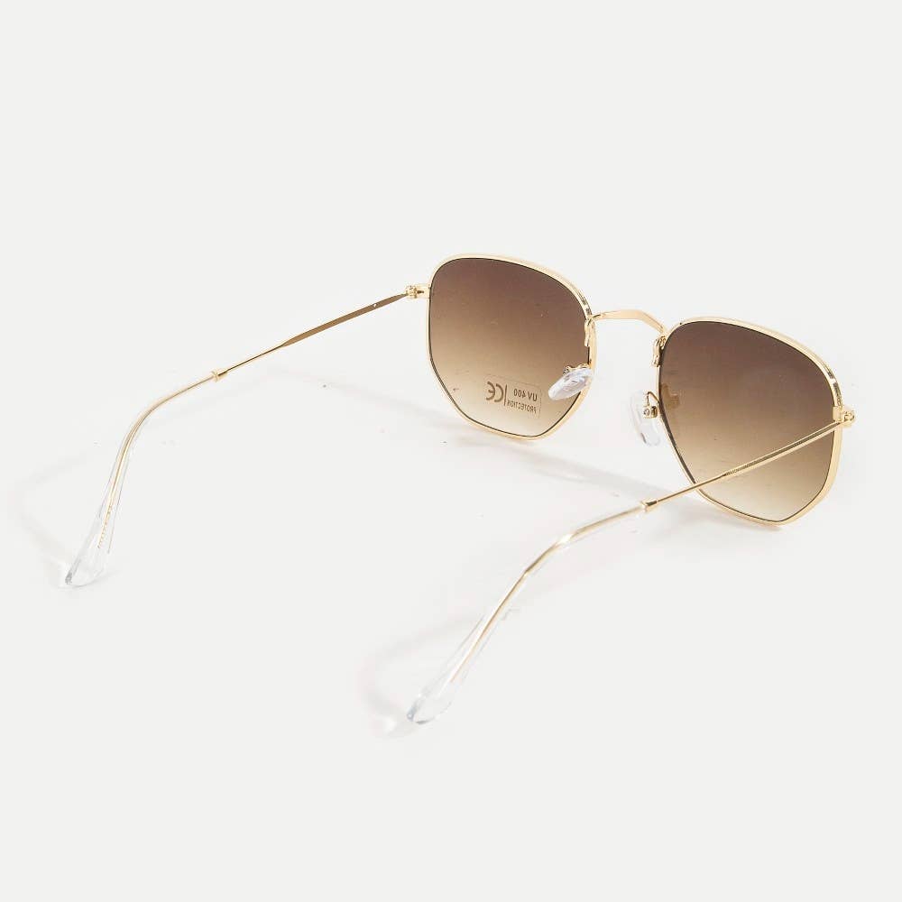Uv Protection Metal Frame Sunglasses Set